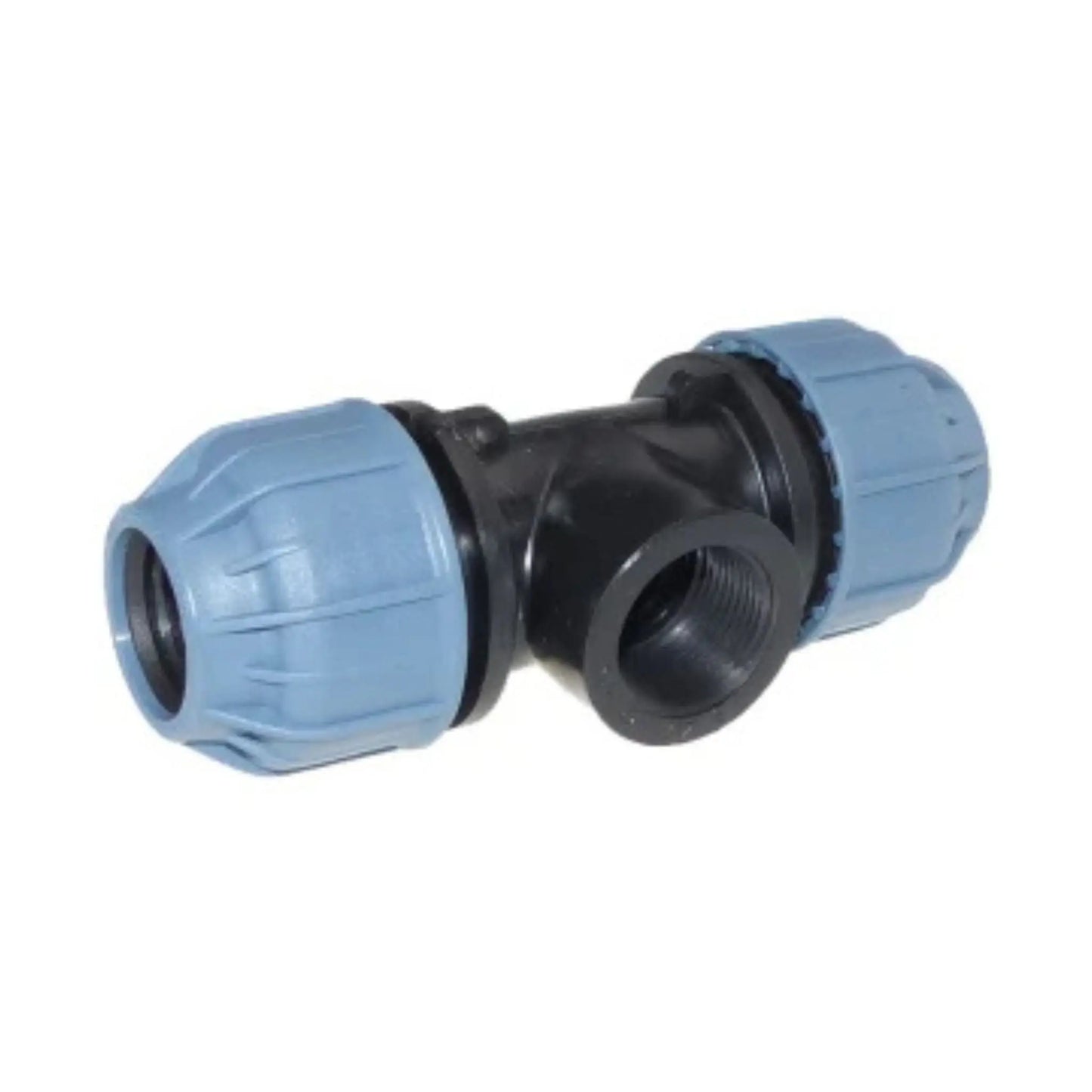 PE T-Stück 2x Klemmmuffe 50 mm 1 1/2" IG  Beregnung 360