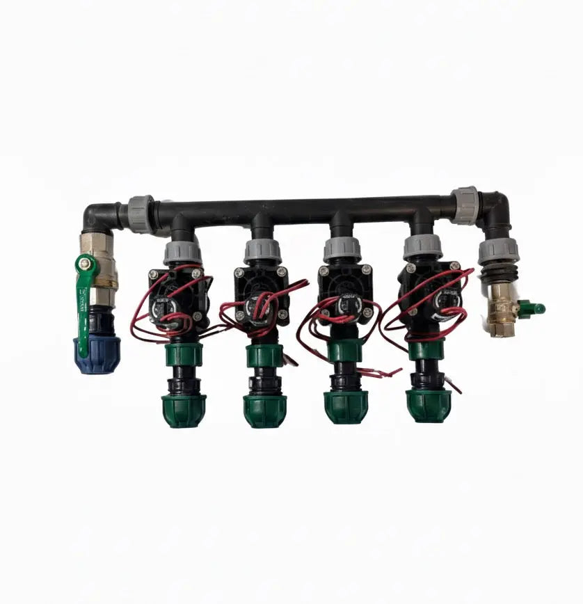 Ventilverteiler mit Hunter PGV-101G Ventilen, mit Absperrung und Entlüftung 32 mm Mein Shop