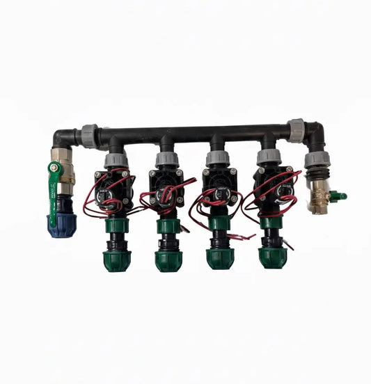 Ventilverteiler mit Hunter PGV-101G Ventilen, mit Absperrung und Entlüftung 32 mm Mein Shop